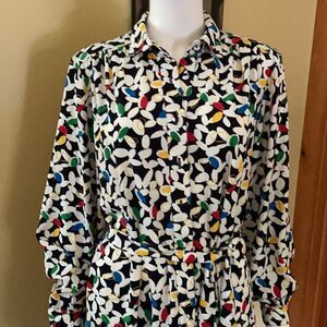 Vintage La Chemise Long Sleeve Polyester Dress